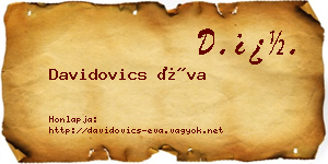 Davidovics Éva névjegykártya